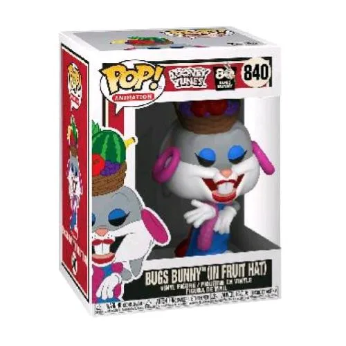 Funko Pop Animation 80TH Bugs Bunny in Fruit Hat Looney Tunes Figura in Vinile 9.5 cm da Collezione