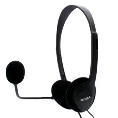 Nilox Chat Live 2 Cuffie Stereo con Microfono per PC 2 Jack 3.5mm