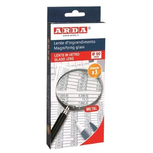 ARDA Lente Ingrandimento Vetro Ottico 90 mm