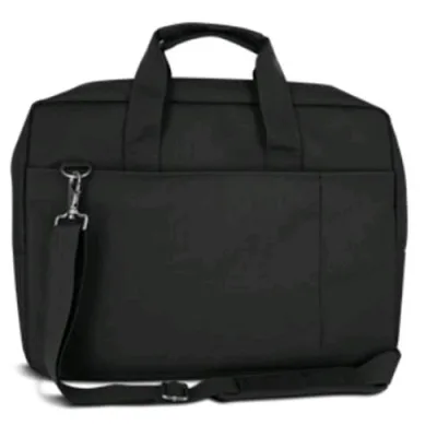 Atlantis Land P004-K51-A0-16 Borsa per Notebook fino a 15.6" Guaina Protettiva Portaoggetti Portadocumenti Cinghia+Tracolla in Nylon Colore Nero
