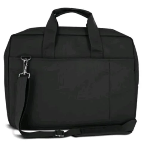 Atlantis Land P004-K51-A0-16 Borsa per Notebook fino a 15.6" Guaina Protettiva Portaoggetti Portadocumenti Cinghia+Tracolla in Nylon Colore Nero
