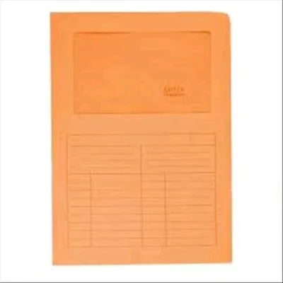 Blasetti Sintex Cartellina a L con Finestra in Carta 297X210MM A4 Col. Arancio Conf 50 Pz.