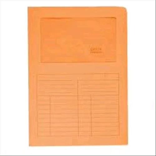 Blasetti Sintex Cartellina a L con Finestra in Carta 297X210MM A4 Col. Arancio Conf 50 Pz.