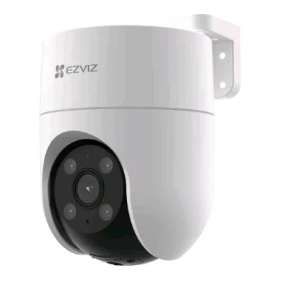 Ezviz H8C Pro Telecamera da Esterno Motorizzata 4K 8MP Auto Tracking e Difesa Attiva RJ45, 10M/100M Bianco