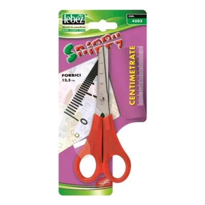 Lebez Snippy Forbice Centimetrata 13.5 cm Blister Colori Assortiti