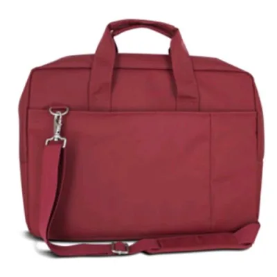 Atlantis Land P004-K51-A4-16 Borsa per Notebook fino 15.6" Guaina Protettiva Portaoggetti Portadocumenti Cinghia+Tracolla in Nylon Colore Rosso