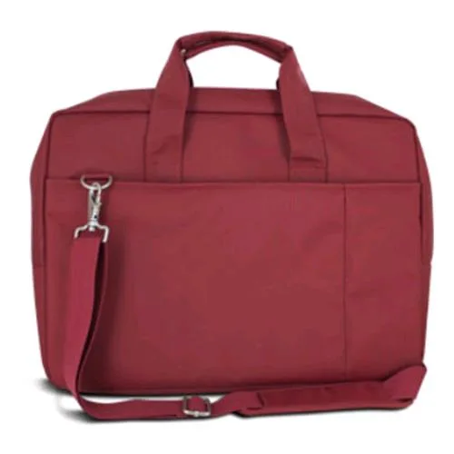 Atlantis Land P004-K51-A4-16 Borsa per Notebook fino 15.6" Guaina Protettiva Portaoggetti Portadocumenti Cinghia+Tracolla in Nylon Colore Rosso