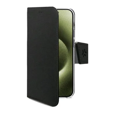 Celly Apple iPHONE 16 Custodia a Portafoglio in Similpelle Black