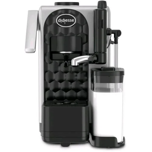 Didiesse Milkside Macchina per Caffe' Espresso a Cialde e Latte Caldo Cappuccinatore Utilizzabile con Bottiglia del Latte Serbatoio Acqua 1.3 l 1.850W Funzione Stand-BY Silver