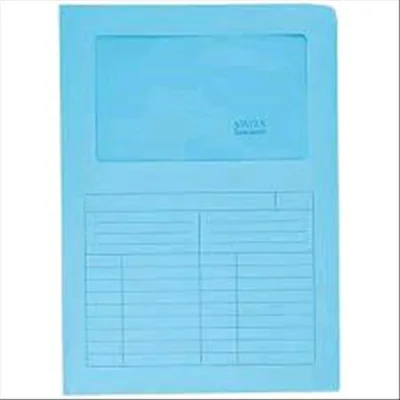 Blasetti Sintex Cartellina a L con Finestra in Carta 297X210MM A4 Col. Azzurro Conf 10 Pz.