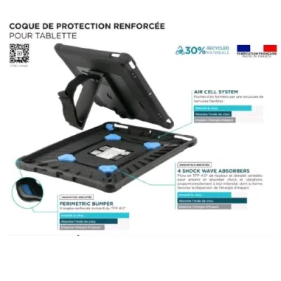 Mobilis Apple iPAD 2020 10.2 Custodia in Plastica Nero