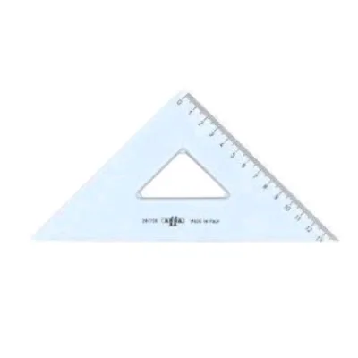 ARDA Linea Uni Squadra Poliestere Smusso Tirachina e Bordo Interno 45° 20 cm