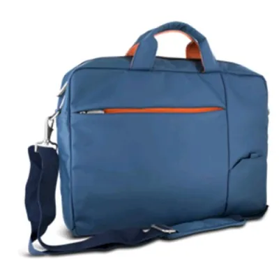Atlantis Land P004-S410-A6-16 Borsa per Notebook fino a 15.6" Guaina Protettiva Portaoggetti Portadocumenti Cinghia+Tracolla in Nylon Colore Blu