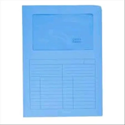 Blasetti Sintex Cartellina a L con Finestra in Carta 297X210MM A4 Col. Azzurro Conf 50 Pz.