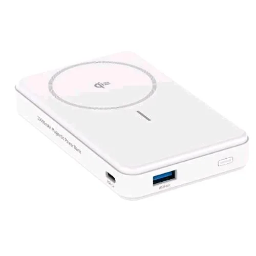 Celly Powerbank Wireless 10.000mAh Magsafe QI2 12 W USB-C USB-A Bianco