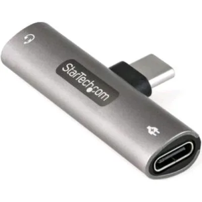 Startech CDP235APDM Caricatore e Adattatore da USB-C Maschio a Jack Audio 3.5mm Femmina per Cuffie + USB-C Femmina Power Delivery 60 W