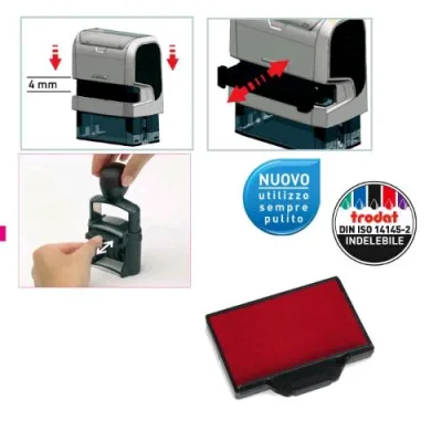 Trodat 6/56 Cartucce di Ricambio Rosso Conf 3 Pz.