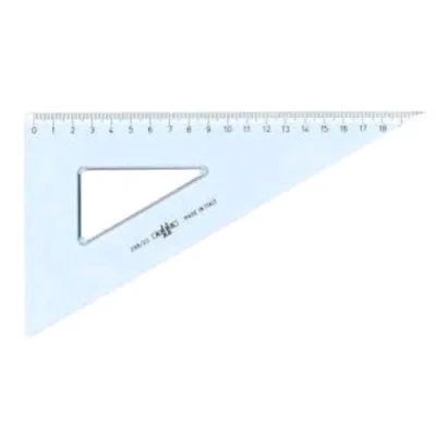ARDA Linea Uni Squadra Poliestere Smusso Tirachina e Bordo Interno 60° 20 cm