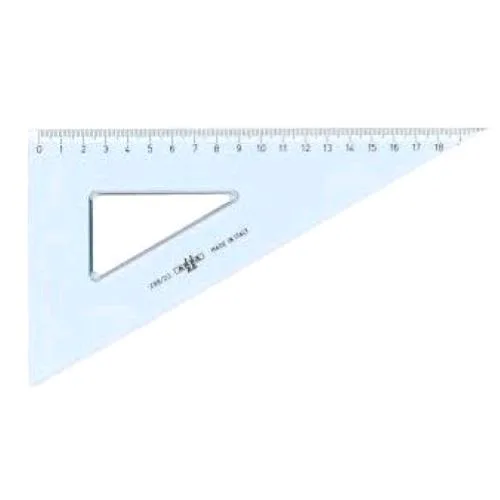 ARDA Linea Uni Squadra Poliestere Smusso Tirachina e Bordo Interno 60° 20 cm