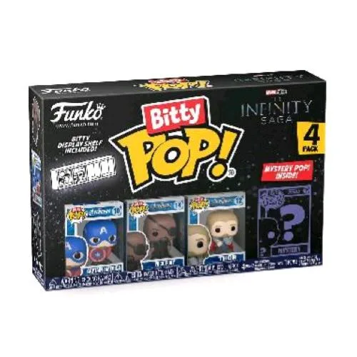 Funko Pop Bitty Pop Captain America 4PK Captain America Nick Fury Thor e una Figura Misteriosa a Sorpresa