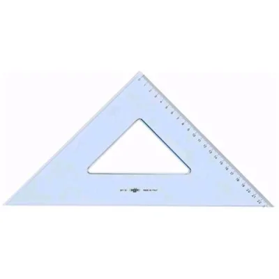 ARDA Linea Uni Squadra Poliestere Smusso, Tirachina e Bordo Interno 45° 35cm