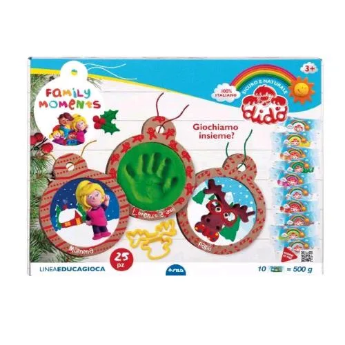 DIDO Family Moments Kit Creativo Natalizio con 500g di Pasta da Modellare Formine Attrezzi e Dischetti