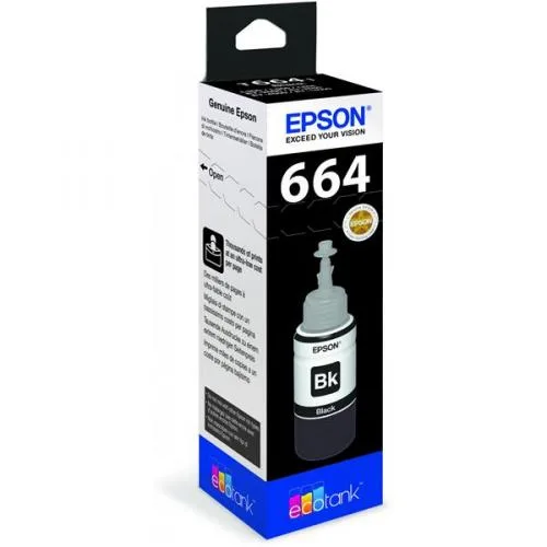 Epson T6641 Flacone Inchiostro Nero per Epson L300-355-555 70ml (C13T664140)