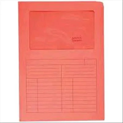 Blasetti Sintex Cartellina a L con Finestra in Carta 297X210MM A4 Col. Rosso Conf 10 Pz.
