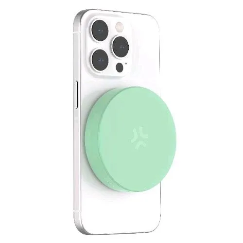 Celly Powerbank Wireless Magnetico 3.000mAh 5 W Magsafe Ring Magnetico Incluso Verde Acqua