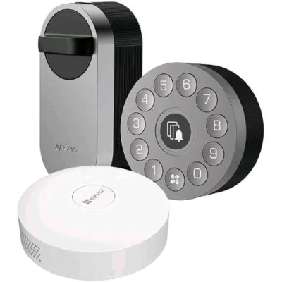 Ezviz Kit Smart Lock Serratura DL01S + Tastierino Esterno DL01CP + A3 Hub