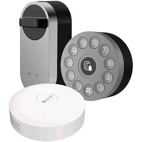 Ezviz Kit Smart Lock Serratura DL01S + Tastierino Esterno DL01CP + A3 Hub