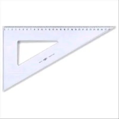 ARDA Lineauni Squadra Poliestere Smusso, Tirachina e Bordo Interno 60° 30 cm