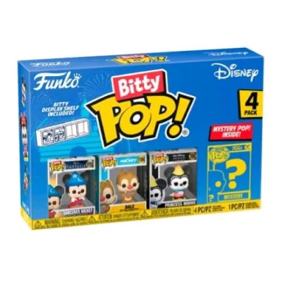 Funko Pop Bitty Pop Disney 4PK Sorcerer Mickey Dale Princess Minnie e una Figura Misteriosa a Sorpresa