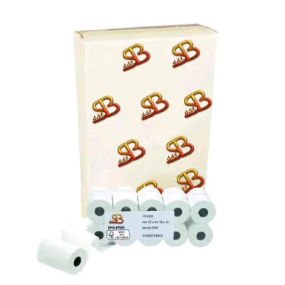 Sa.ba.cart Carta Termica in Rotoli per POS MM57X10MT Senza Anima Conf 12 Pz.