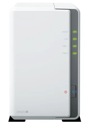 NAS SYNOLOGY DS223J 2HD3.5/2.5 DD R4 1GB-1PGIGA-2P USB3.2