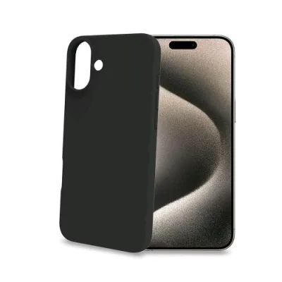 Celly Apple iPHONE 16 Plus Cover Cromo in Tpu Black