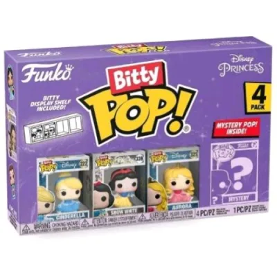 Funko Pop Bitty Pop Disney Princess 4PK Cinderella Snow White Aurora e una Mini Figura Misteriosa a Sorpresa