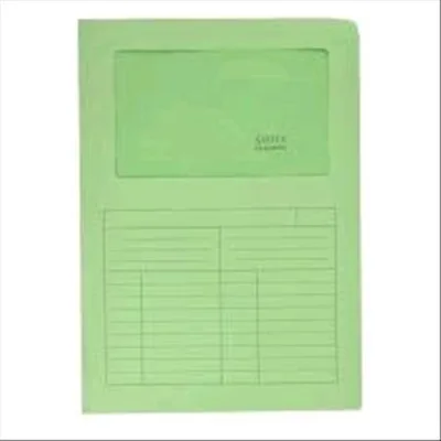 Blasetti Sintex Cartellina a L con Finestra in Carta 297X210MM A4 Col. Verde Conf 50 Pz.