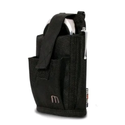 Mobilis Holster S + Belt Borsa a Fondina in Nylon e Pelle 16X9X3.5 cm con Tracolla Nero