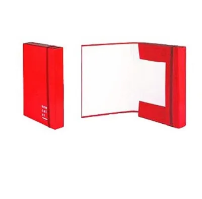 Brefiocart New Color Cartella 3 Lembi con Elastico Piatto 250X350 mm Dorso 3 cm Col. Rosso