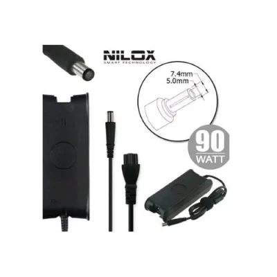 Nilox Dell Caricabatterie Notebook Ad Elevato Standard Produttivo Compatibile 90W 19.5V 4.62A 7.4 x 5mm Mero