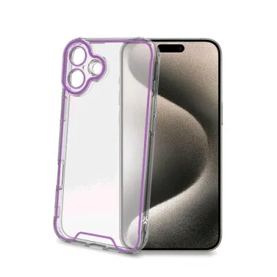 Celly Apple iPHONE 16 Plus Cover Glow in Tpu Trasparente/Viola
