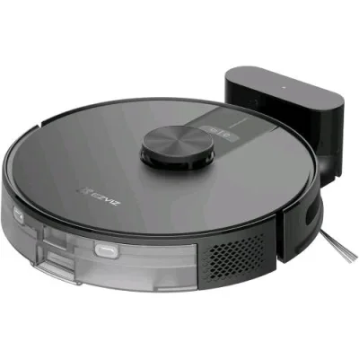 Ezviz RE4 Robot Aspirapolvere Lavapavimenti, Navigazione Lidar Rilevamento Ostacoli, Aspirazione 4000PA, Rilevamento Tappeti/Cadute, Serbatoio Acqua 300 ml, Autonomia 180 Min Wi-Fi/App/Alexa Nero