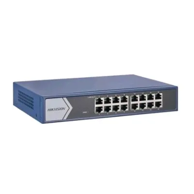 Hikvision DS-3E1516-Ei Switch di Rete Gestito L2 Gigabit Ethernet 16XRJ-45 Full Duplex Blu