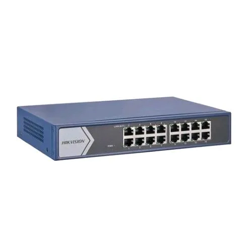 Hikvision DS-3E1516-Ei Switch di Rete Gestito L2 Gigabit Ethernet 16XRJ-45 Full Duplex Blu
