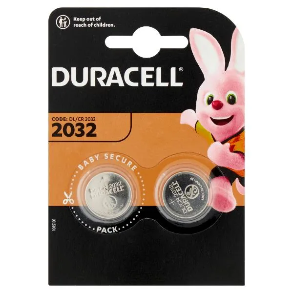 Duracell CR2032 Batteria al Litio a Bottone 3 V Conf 2 Pz.
