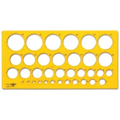ARDA Maschera Cerchi 1/35 mm in Plastica 124X247 mm Arancio