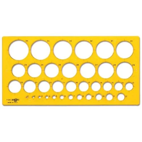 ARDA Maschera Cerchi 1/35 mm in Plastica 124X247 mm Arancio