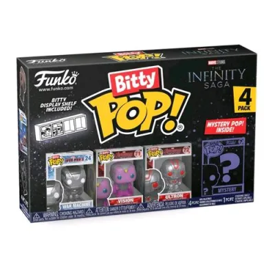 Funko Pop Bitty Pop Iron Man 4PK War Machine Vision Ultron e una Figura Misteriosa a Sorpresa