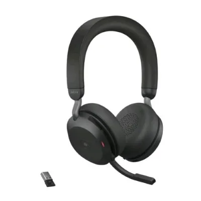Jabra EVOLVE2 75 Cuffia e Auricolare Wireless con Cavo e Senza Cavo a Padiglione USB Tipo-C con Stand Black